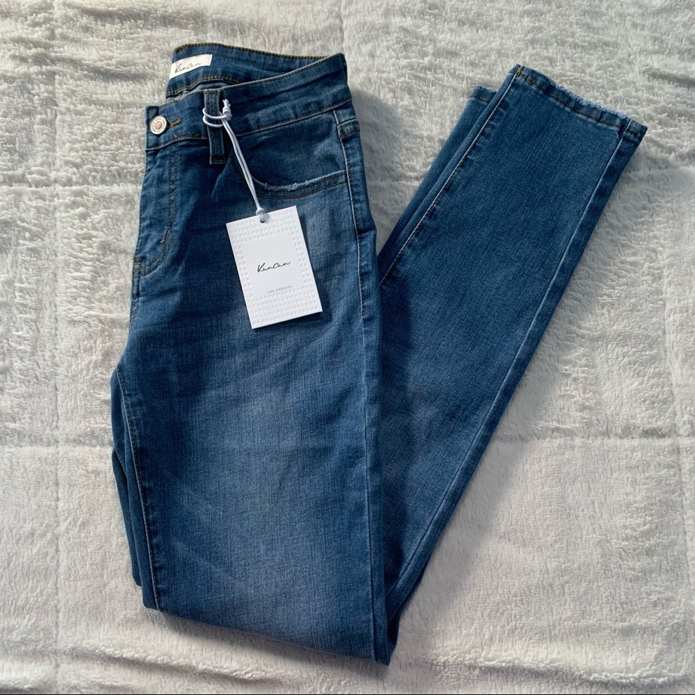 KanCan Women's Skinny Jeans - Dark Blue